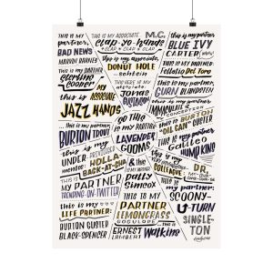 Psych | "This is my partner..." Quotes | Matte Vertical Poster
