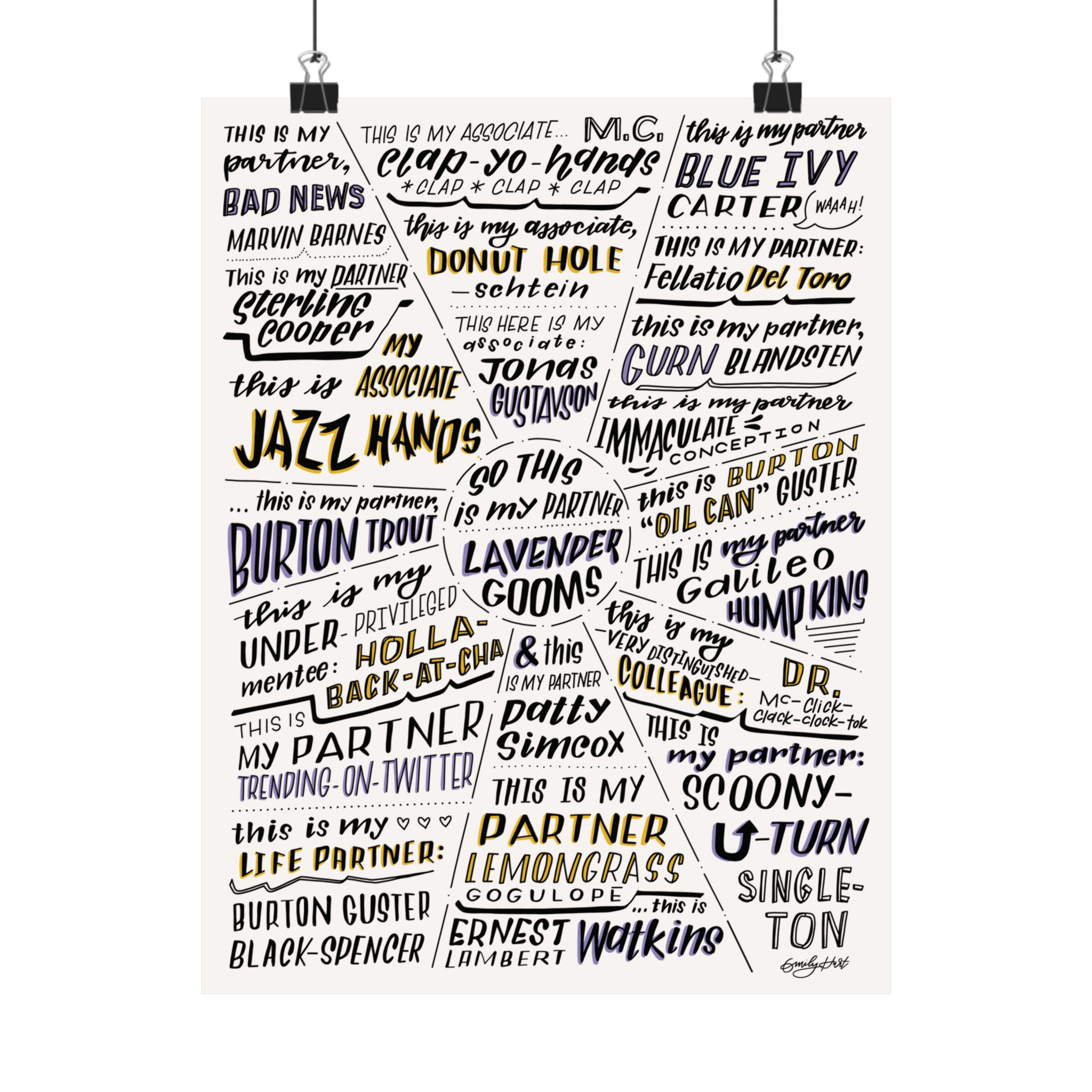 Psych | "This is my partner..." Quotes | Matte Vertical Poster - Image 5