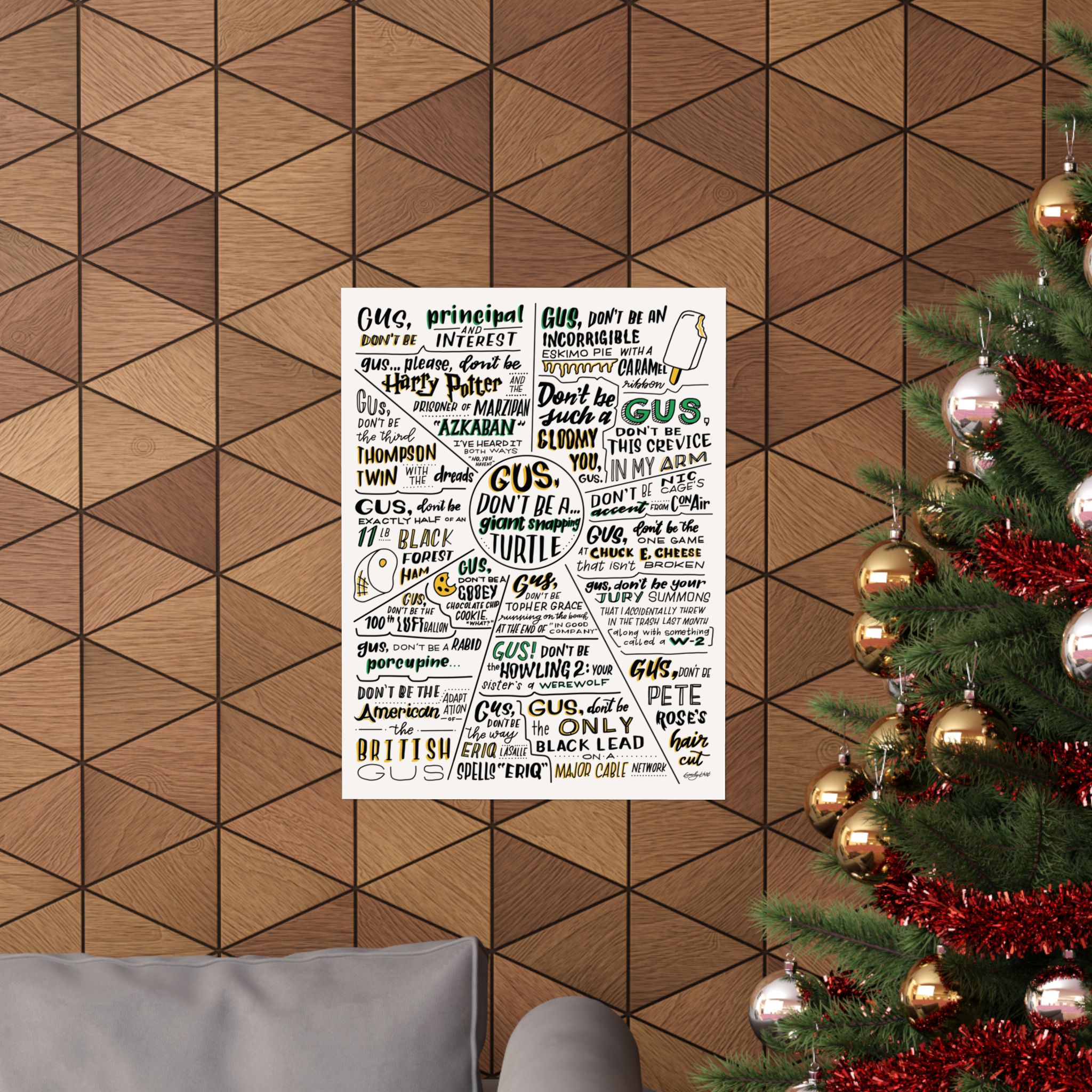 Psych | "Gus, Don't Be A..." Quotes | Matte Vertical Poster - Image 4