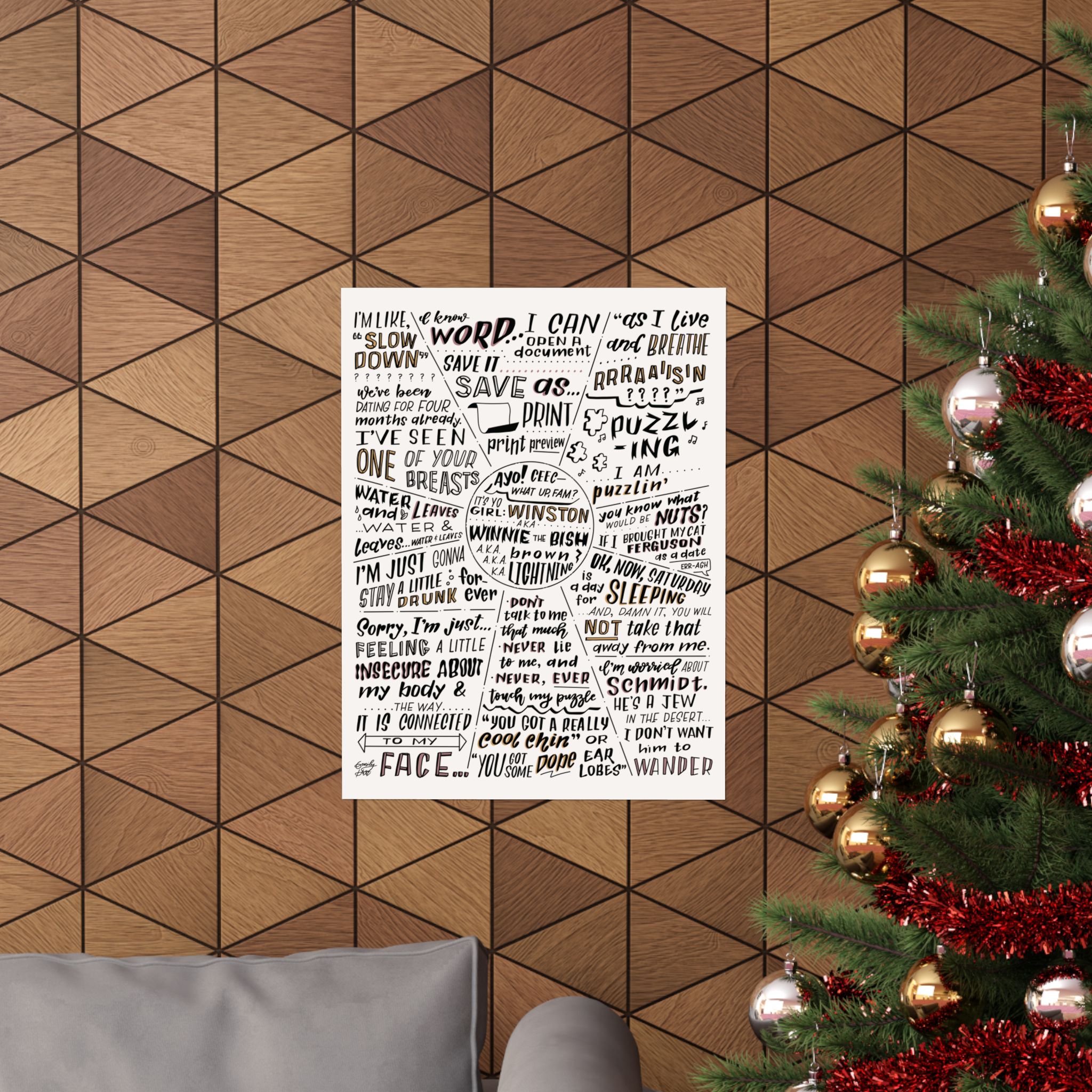 New Girl | Winston Quotes | Matte Vertical Poster - Image 4