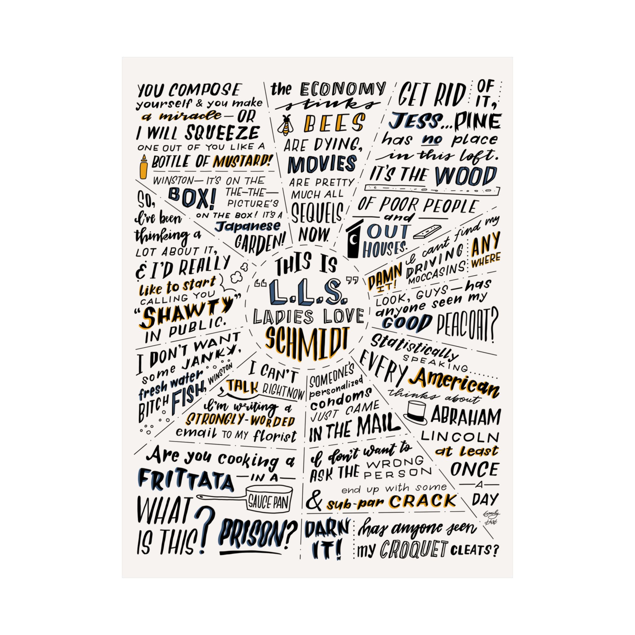 New Girl | Schmidt Quotes | Matte Vertical Poster - Image 2