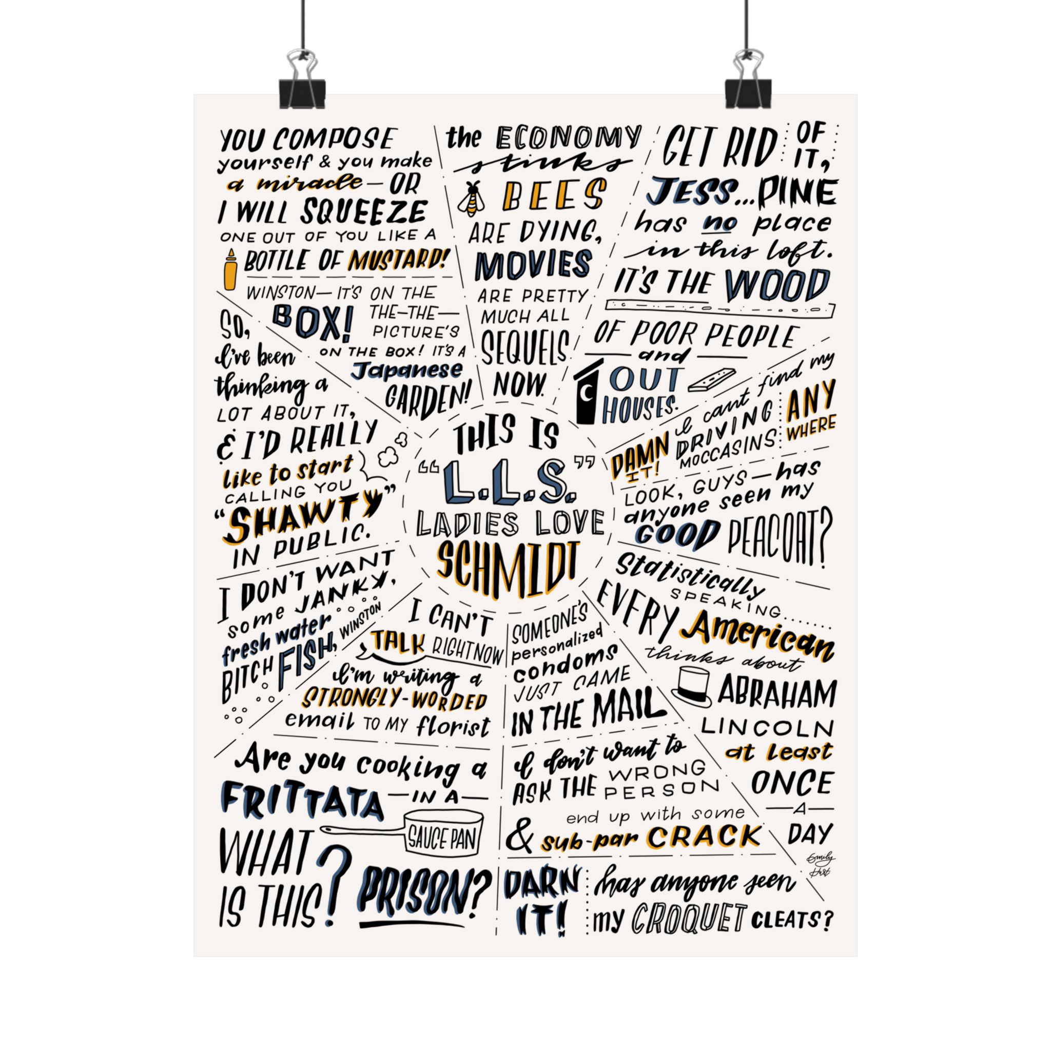 New Girl | Schmidt Quotes | Matte Vertical Poster - Image 5