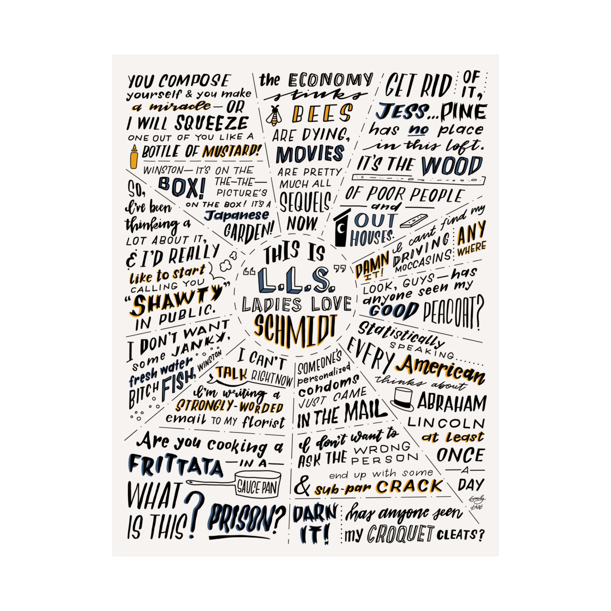 New Girl | Schmidt Quotes | Matte Vertical Poster - Image 6